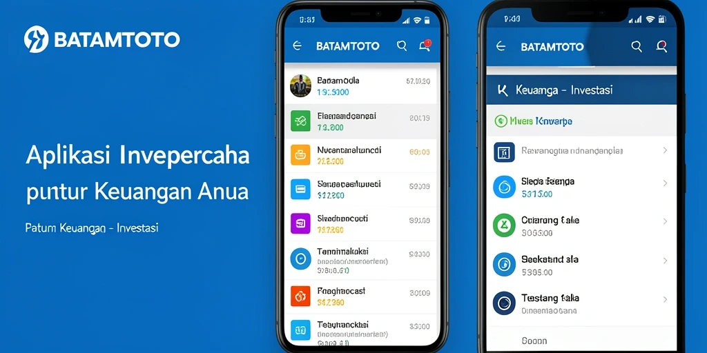 Antarmuka utama BATAMTOTO yang menampilkan fitur Investasi yang intuitif.