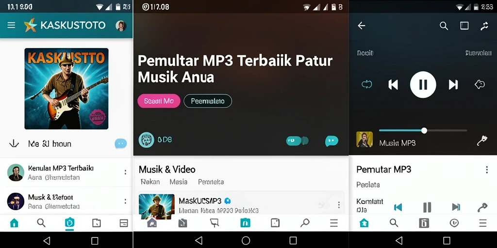 Antarmuka KASKUSTOTO yang ramah pengguna untuk Pemutar MP3.