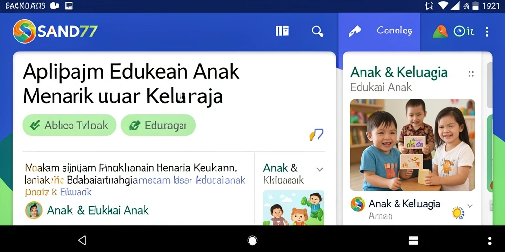 Antarmuka SAND77 yang cerah dan menarik untuk anak-anak.