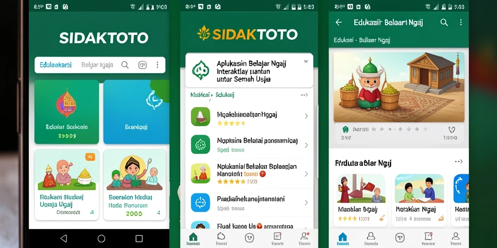 Tampilan antarmuka aplikasi SIDAKTOTO yang interaktif dan informatif.