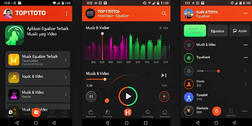 Tampilan antarmuka aplikasi Equalizer TOP1TOTO yang menarik dan mudah digunakan.