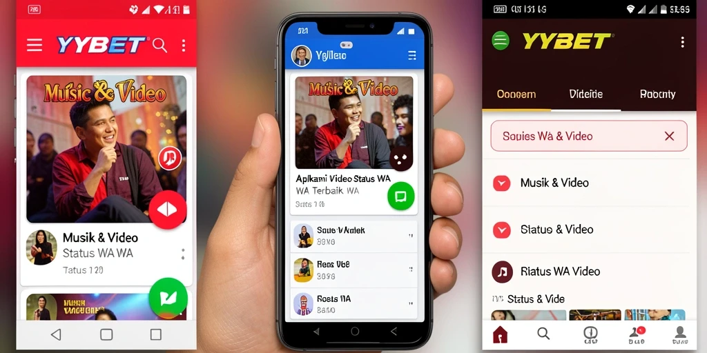 Tampilan antarmuka YYBET yang modern untuk video status WA.
